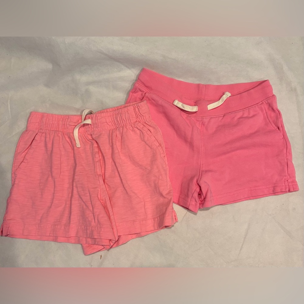 Kids PRIMARY Bundle of 2 Pink Cotton Shorts sz 8-9